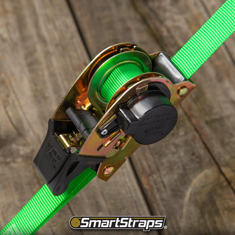 SMARTSTRAPS Retractable Ratchet Tie Down Straps (4 PK) 1,500lb Break Strength, 500lb Safe Work Load, Standard Duty, Secure and Haul ATVs, Lawn Tractors, Cargo, Boxes and Other Small Equipment - Image 5